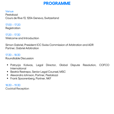 Invitation And Programme Roundtable For In House Counsel 